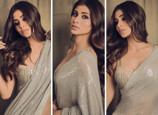 Mouni Roy is epitome of gorgeous in a silver sequin Manish Malhotra saree