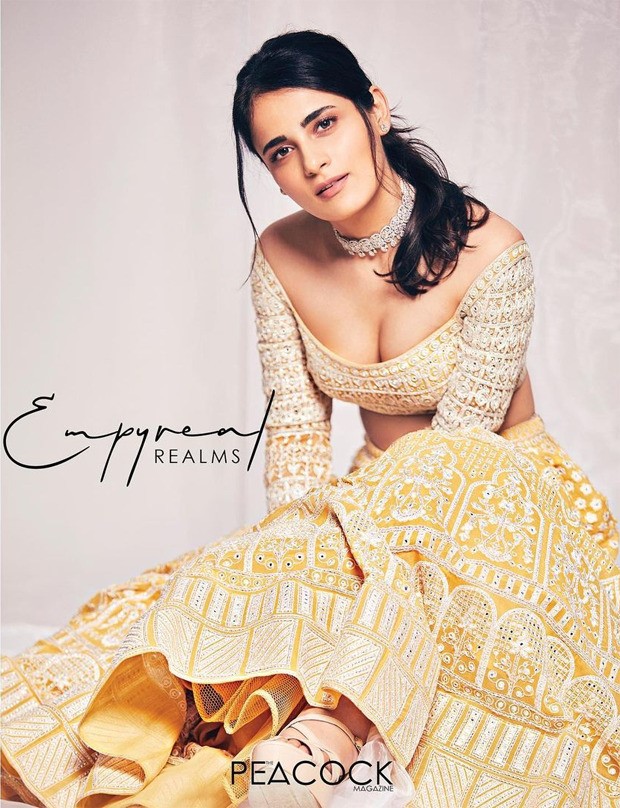 Radhika Madan looks exquisite in yellow embellished Falguni and Shane Peacock lehenga giving a modern twist to traditional affair 