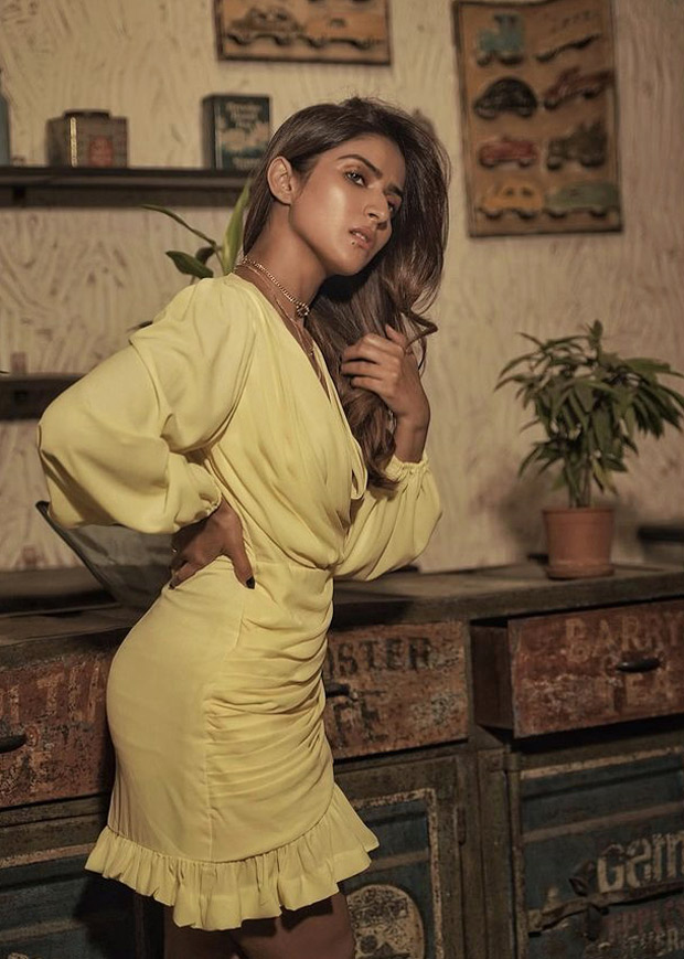 pranutan bahl follows dopamine trend with affordable mini yellow dress worth rs. 3,000