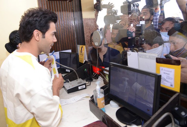 PICS: Rajkummar Rao sells tickets at a theatre in Delhi as Roohi releases today