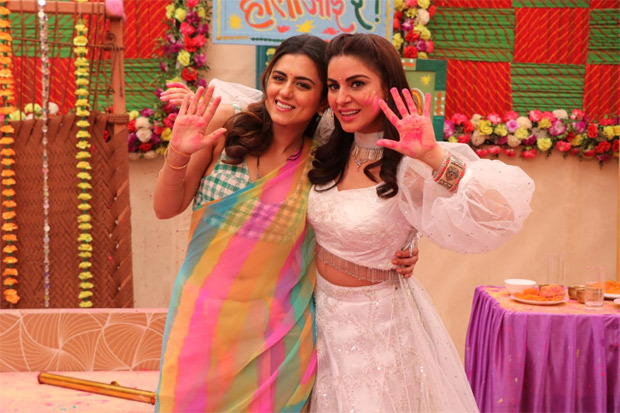 ridhi dogra of the married woman graces the sets of kundali bhagya and kumkum bhagya