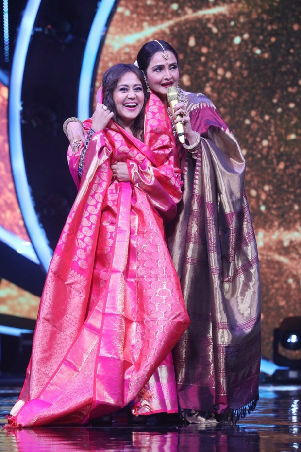 from dancing in sneakers to gifting a saree to neha kakkar, here’s how rekha had a great time on indian idol 12