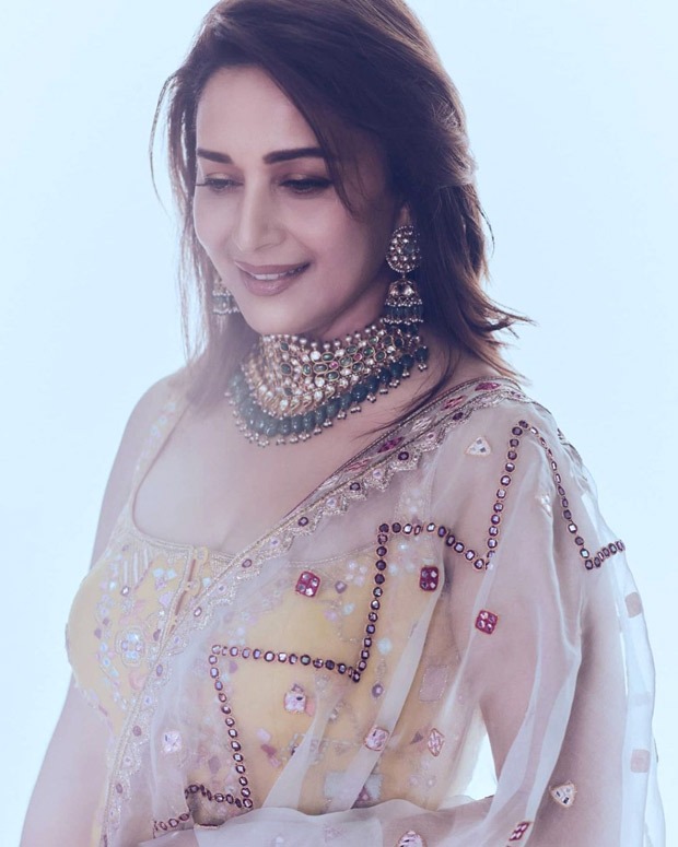 Madhuri Dixit is a ray of sunshine in embellished strappy kurta and gharara worth Rs. 65,000