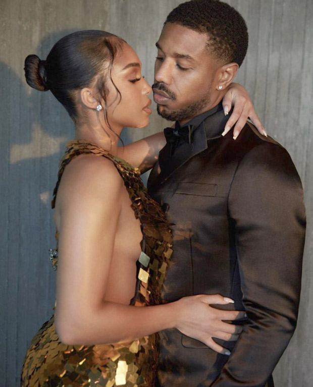 At Without Remorse premiere, Michael B. Jordan keeps it sharp in Prada suit, Lori Harvey stuns in sequin backless gown