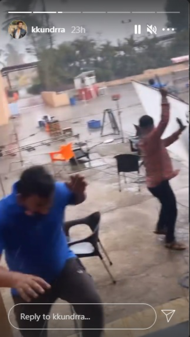 karan kundrra shares videos of cyclone tauktae damaging the sets of yeh rishta kya kehlata hai