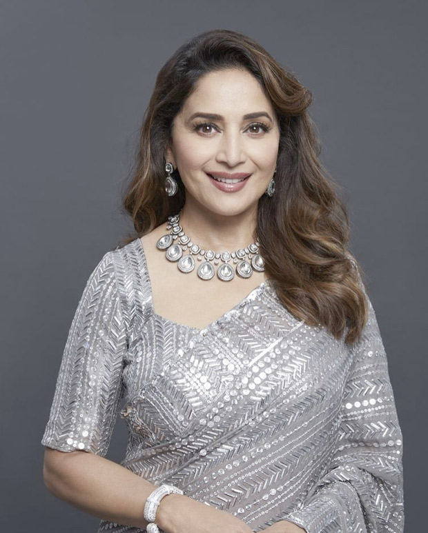 madhuri dixit resumes dance deewane 3 shoot, channels traditional exuberance in sparkly manish malhotra saree