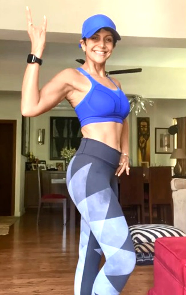 mandira bedi encourages everyone to be active during these tough times, says ‘keep the exercise going’