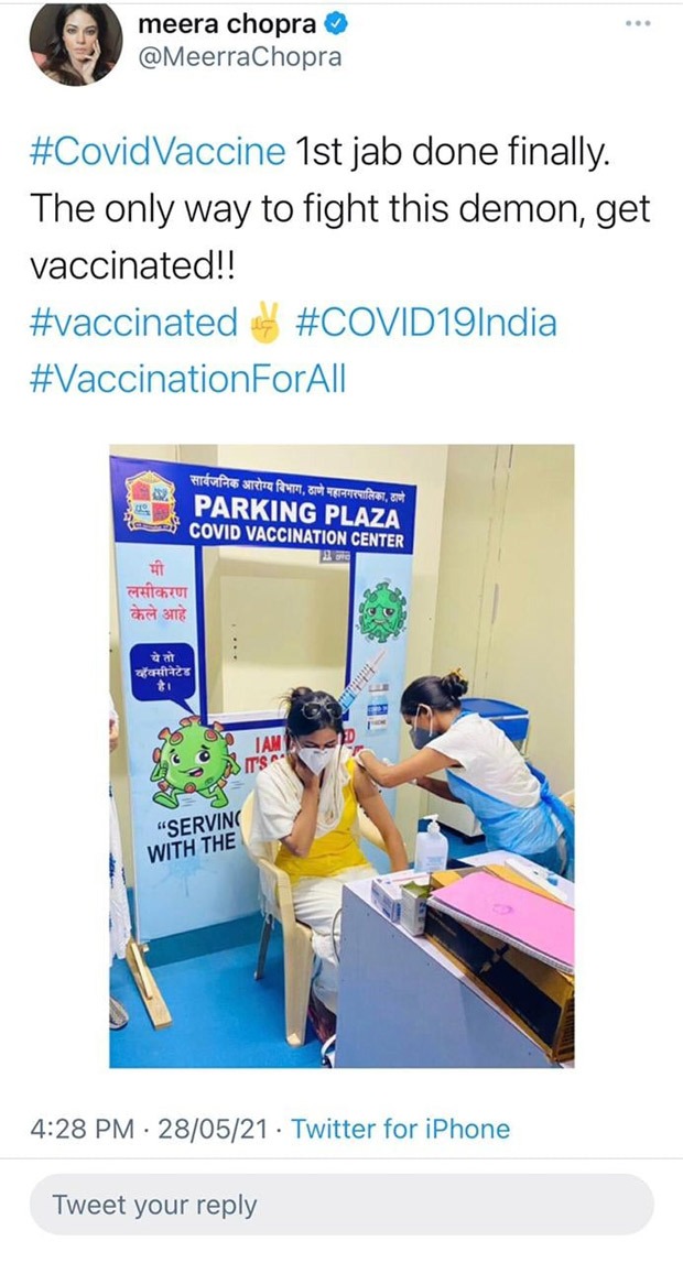 section 375 actress meera chopra poses as a frontline worker and gets vaccinated; deletes post after controversy erupts