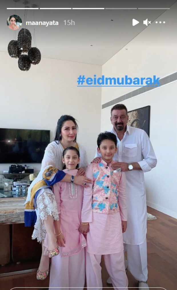Sanjay Dutt and Maanayata Dutt celebrated Eid with their twins in Dubai 
