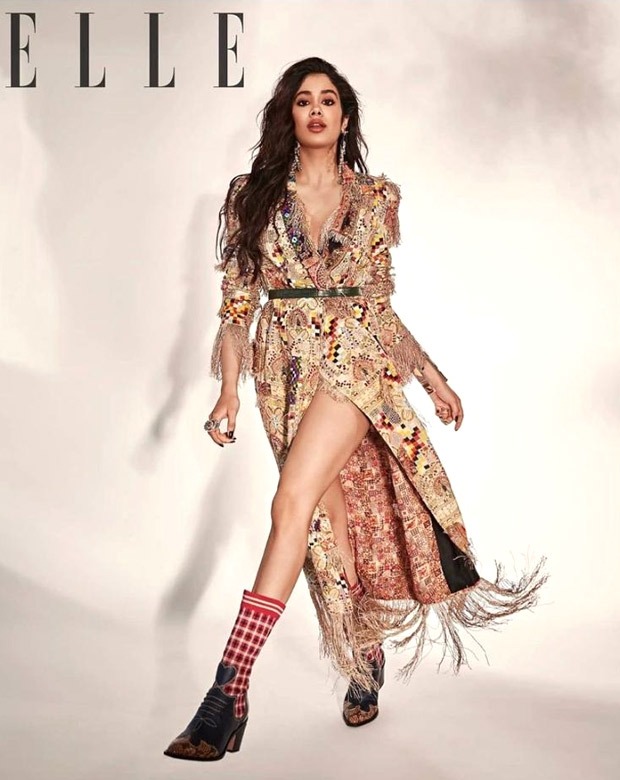 Janhvi Kapoor exudes elegance in floral thigh-high slit dress for Elle India