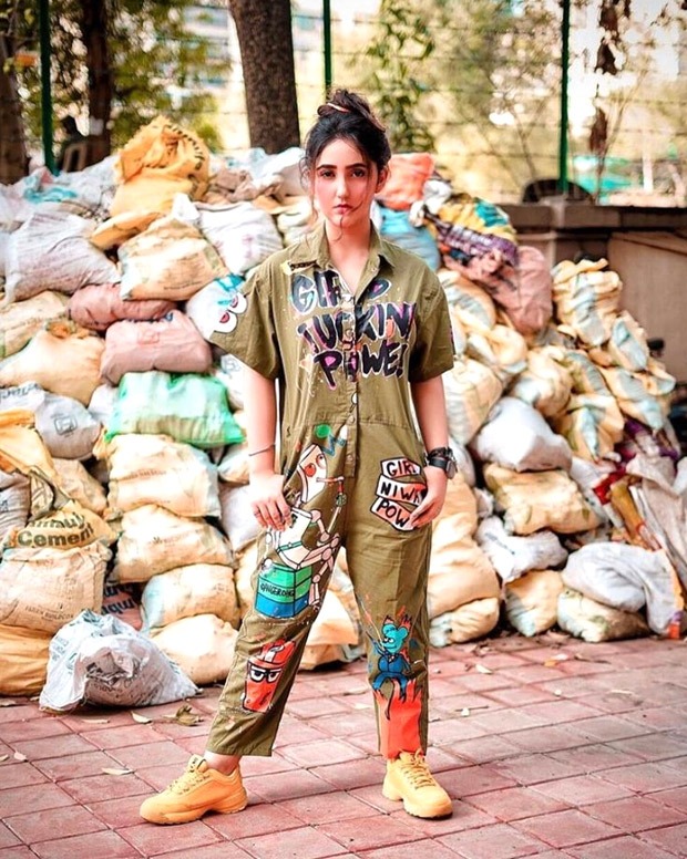 patiala babes actress ashnoor kaur makes a splash in graphic jumpsuit and mustard sneakers