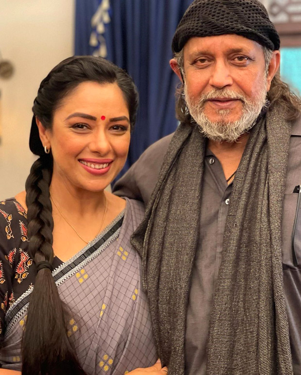 rupali ganguly shares photos of mithun chakraborty as he visits sets of anupamaa to meet daughter-in-law madalsa sharma