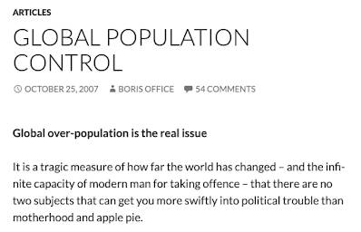 Ruling Class Global Population Control