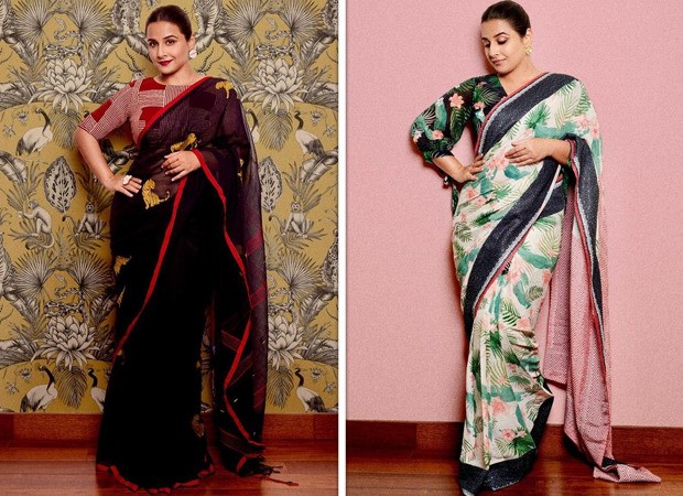 vidya balan keeps it traditional in stunning sarees for sherni promotions