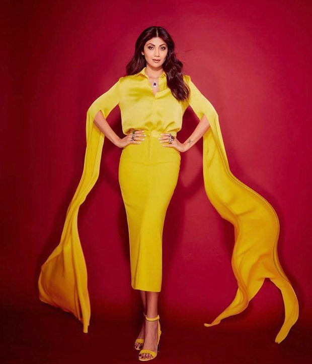 from hungama 2 promotions, shilpa shetty glows in yellow alex perry outfit worth rs. 1.4 lakh