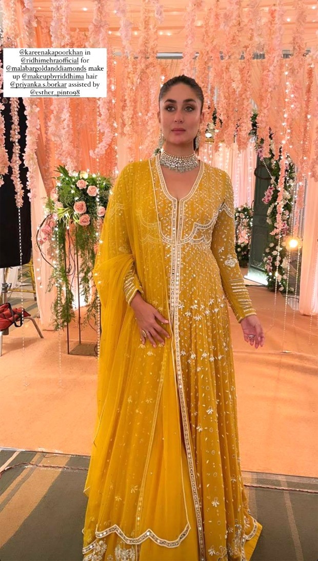 kareena kapoor khan radiates in gorgeous ridhi mehra georgette anarkali worth rs. 1.48 lakh; shoots an ad with anil kapoor