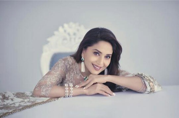 madhuri dixit looks exquisite in chiffon chikankari lehenga by tarun tahiliani worth rs. 5 lakh