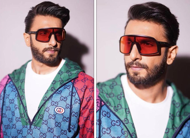 Ranveer Singh colour blocks in multicolour Gucci jersey sweatshirt worth Rs. 1.4 lakh