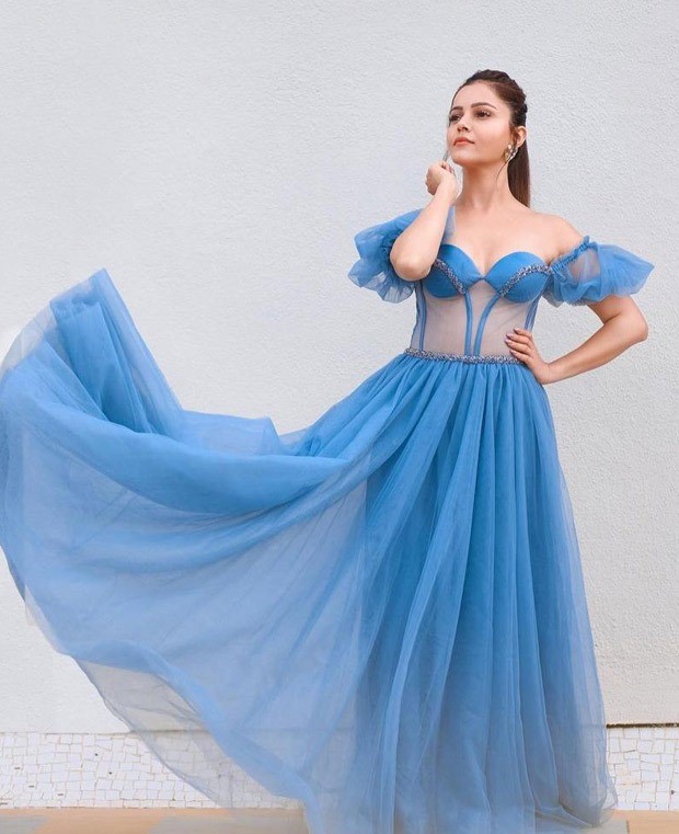 rubina dilaik has her cinderella moment in ice blue strapless corset gown