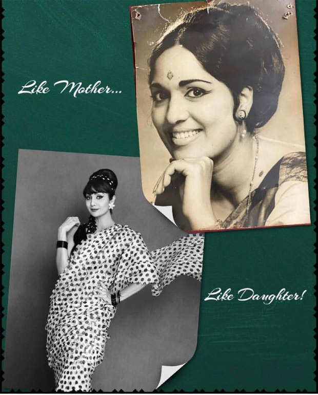 Shilpa Shetty recreates her mother Sunanda Shetty’s retro look in polka dot organza black and white sareer worth Rs. 21,900