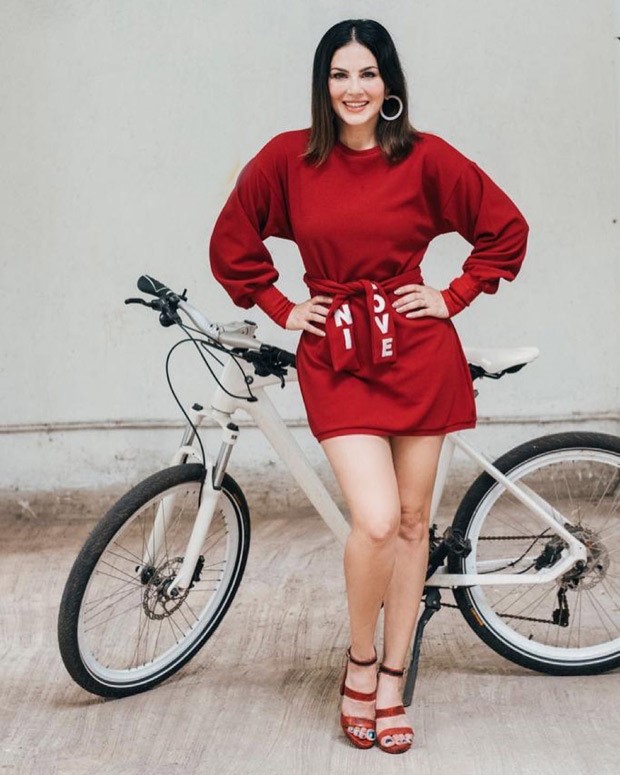 Sunny Leone encourages everyone to opt for bicycles after hike in petrol price