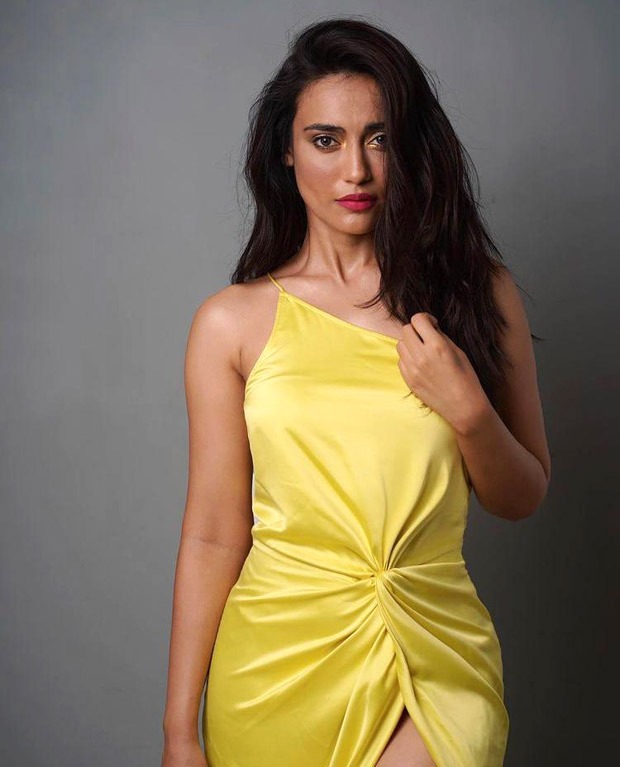 surbhi jyoti is a bright sunflower in all yellow dress worth rs. 9k