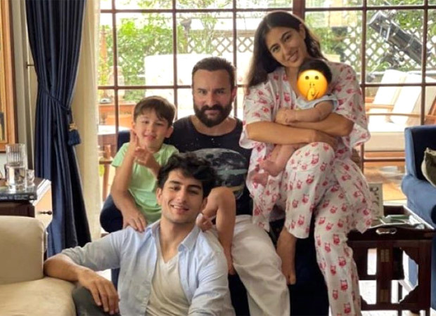 Sara Ali Khan poses with her step-brother Jeh Ali Khan as she celebrates Eid with her family