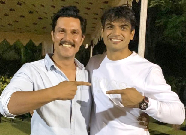 Randeep Hooda meets gold medalist Olympian Neeraj Chopra at Army Sports Institute, both have a fan-boy moment