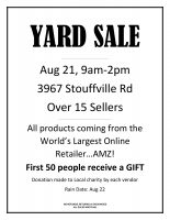 Yard Sale 3967 Stouffville Road