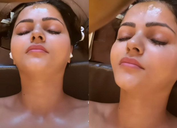 rubina dilaik shares a glimpse of her 34th birthday; takes shirodhara healing technique