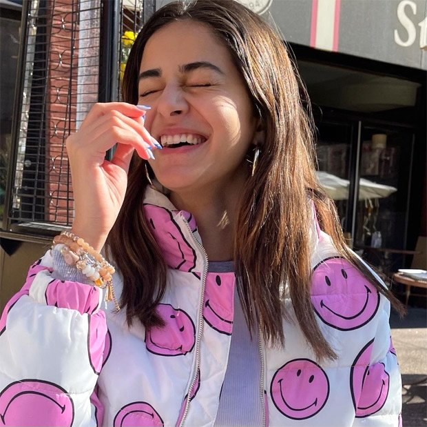 ananya panday shares a big smile in an adorable street style look