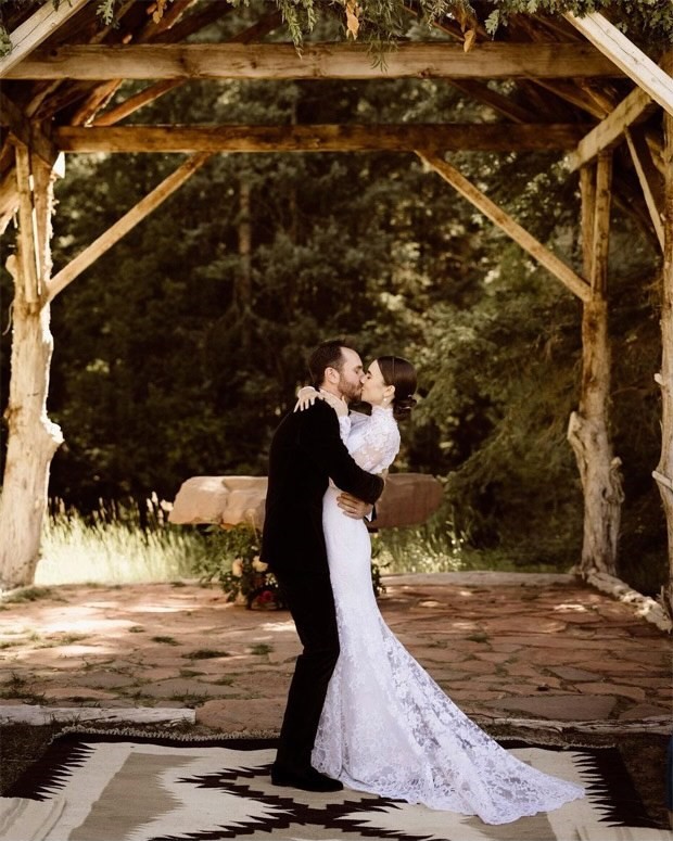 emily in paris star lily collins shares her romantic fairytale wedding pictures with her husband charlie mcdowell in a beautiful ralph lauren wedding gown