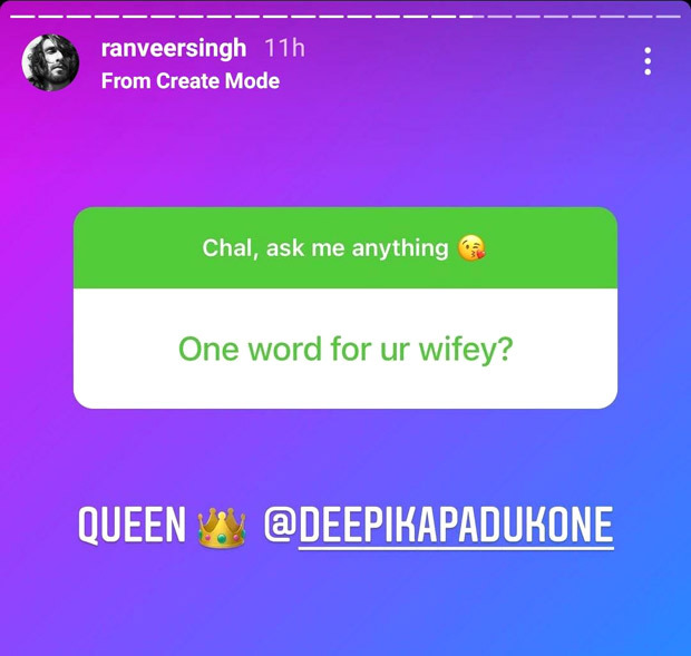 from calling deepika padukone his ‘queen’, to revealing he is on ‘vegan’ diet, ranveer singh answered some fun questions from fans