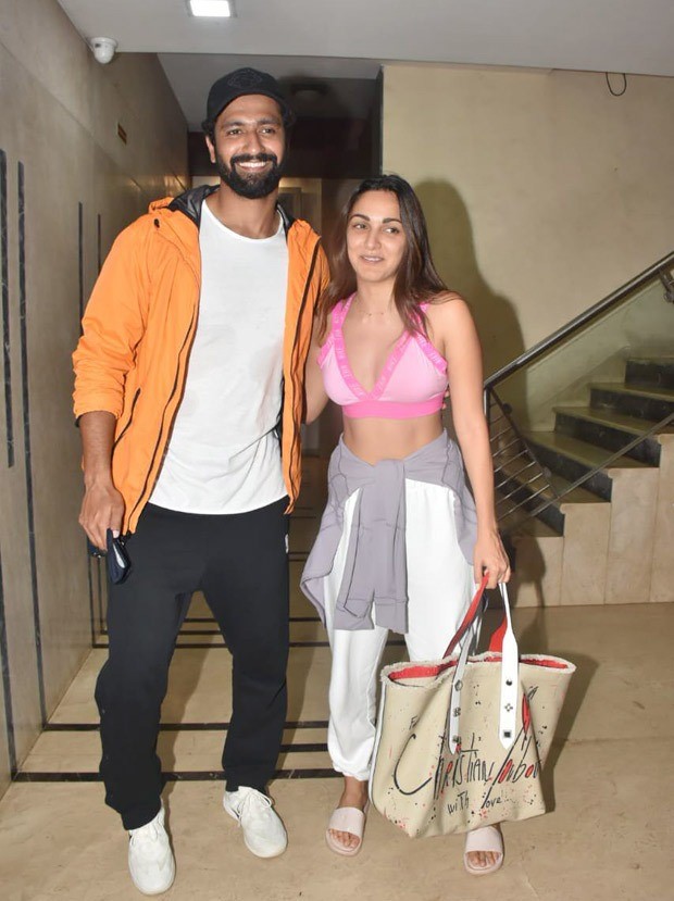 kiara advani makes a casual appearance in the city dressed in sports bra and sweatpants, carrying a christian louboutin bag worth rs. 86,000