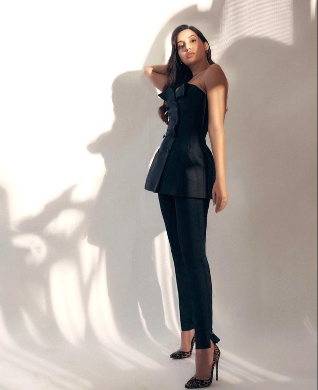 nora fatehi makes a statement in an all-black outfit worth rs. 92,000