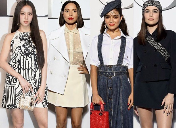 rachel zegler, jurnee smollett, sooyaa, and zoey deutch make heads turn at the christian dior ss22 show!