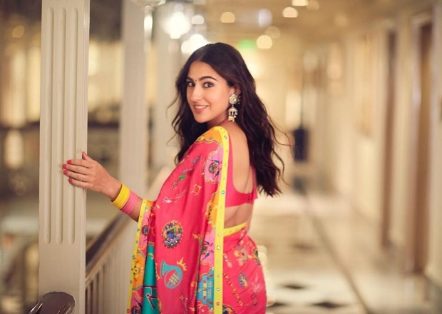 Sara Ali Khan goes desi in a printed pink saree for Global Citizen Concert