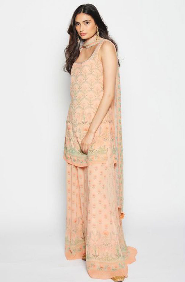 Athiya Shetty gets into the festive spirit as she shines in a gorgeous Anita Dongre sharara set worth Rs. 29,900