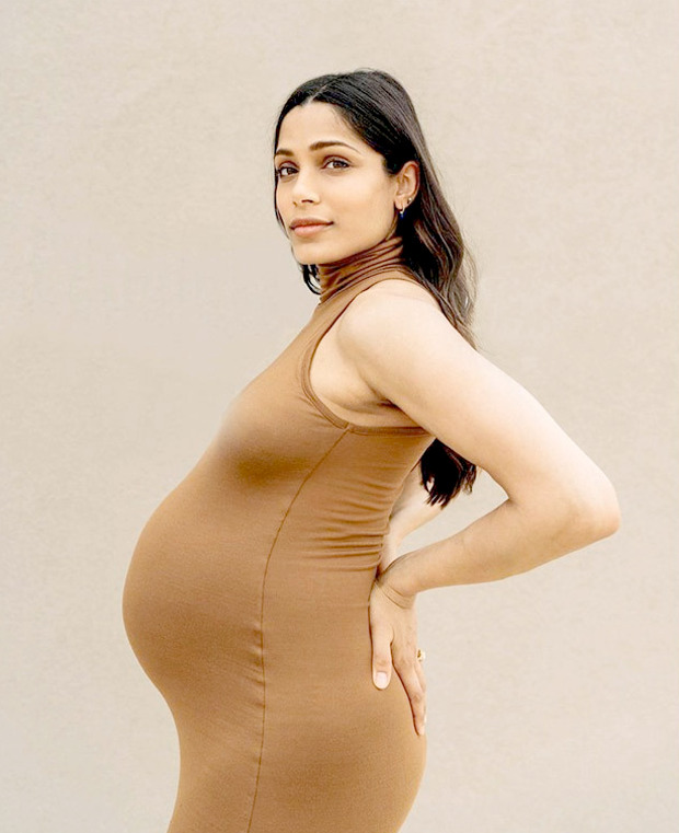 Mom-to-be Freida Pinto pens a heartfelt note for new moms along with a stunning picture flaunting her baby bump