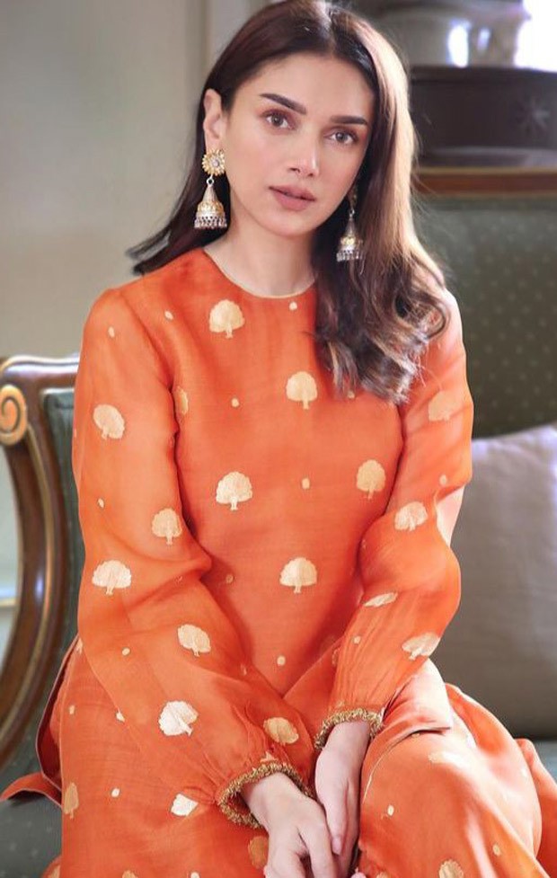 Aditi Rao Hydari is an orange wonder in a Raw Mango suit worth Rs. 52,600