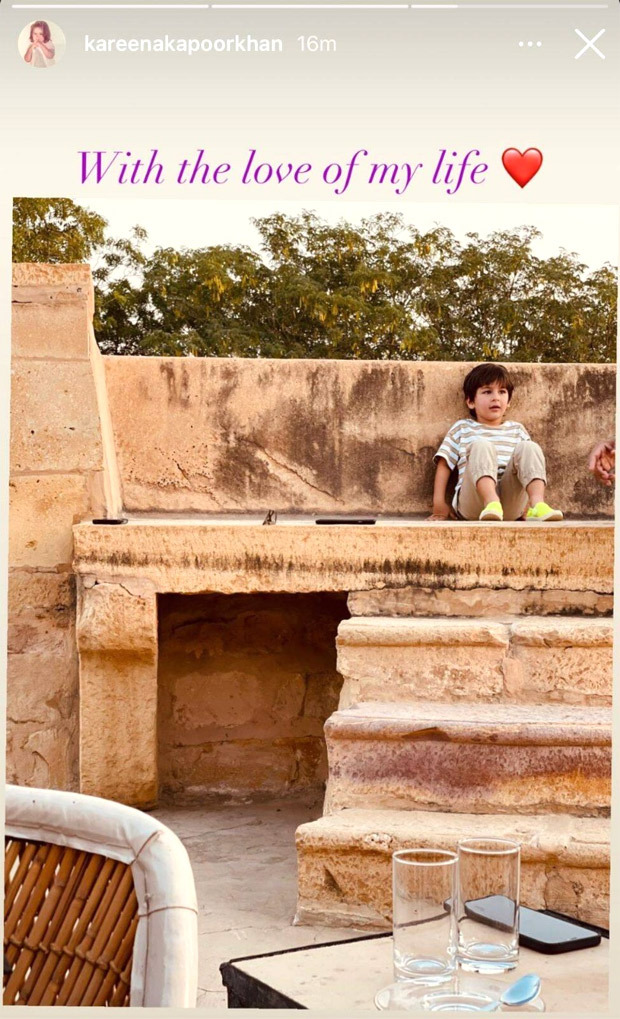 kareena kapoor khan shares a glimpse of her rajasthan trip with taimur ali khan