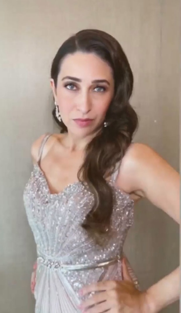 karisma kapoor looks exquisite in embellished silver gown