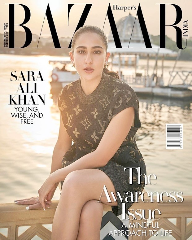 sara ali khan looks pristine on the cover harper’s bazaar india in louis vuitton jumper worth rs. 3.1 lakh