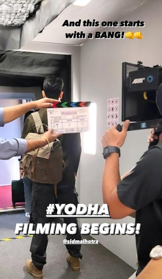 Sidharth Malhotra starts shooting for Yodha ‘with a bang’, Karan Johar shares glimpse