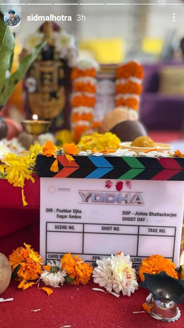 sidharth malhotra starts shooting for yodha ‘with a bang’, karan johar shares glimpse