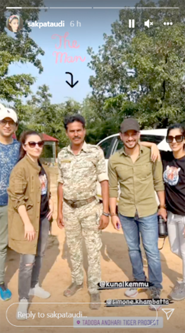 soha ali khan enjoys jungle safari with kunal khemu and inaaya, watch video