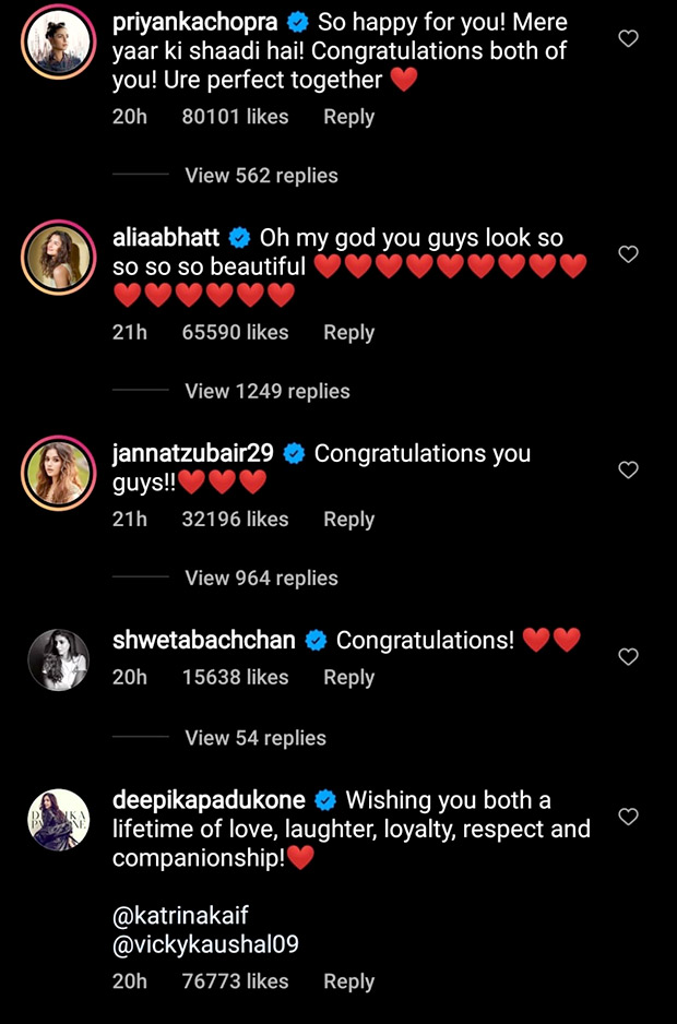 Katrina Kaif-Vicky Kaushal Wedding: Alia Bhatt comments “Oh my god”, Kareena Kapoor says, “You did it”