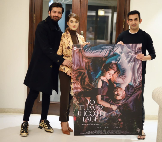 Arushi Nishank and Vishal Singh receive congratulations from Gautam Gambhir for their upcoming song 'Jo Tumko Jhooth Lage'