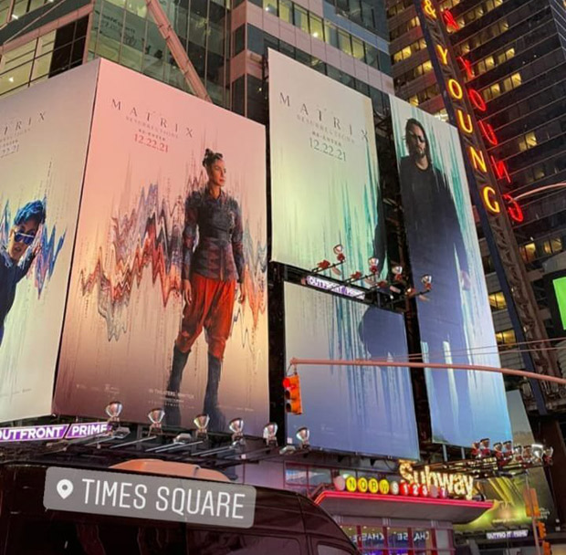 Priyanka Chopra Jonas makes a big splash at Times Square ahead of the release of The Matrix Resurrections