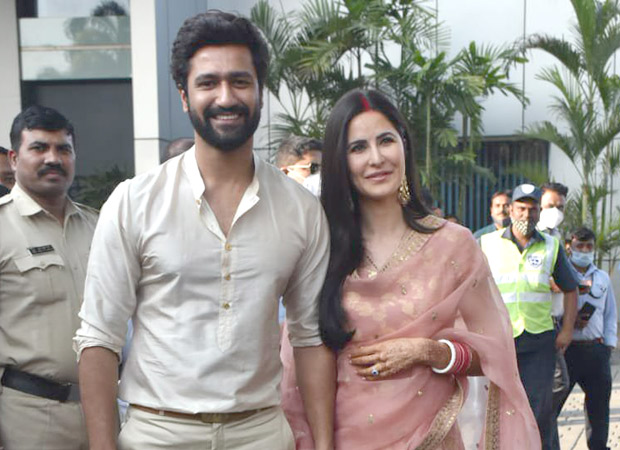 Katrina Kaif and Vicky Kaushal return to Mumbai after their wedding; couple pose for the paparazzi on arrival